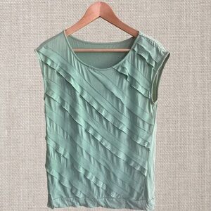 LOFT • mint green short sleeve / half shirt sleeve t-shirt shirt • siz…